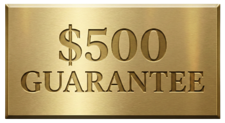 $500 Guarantee badge